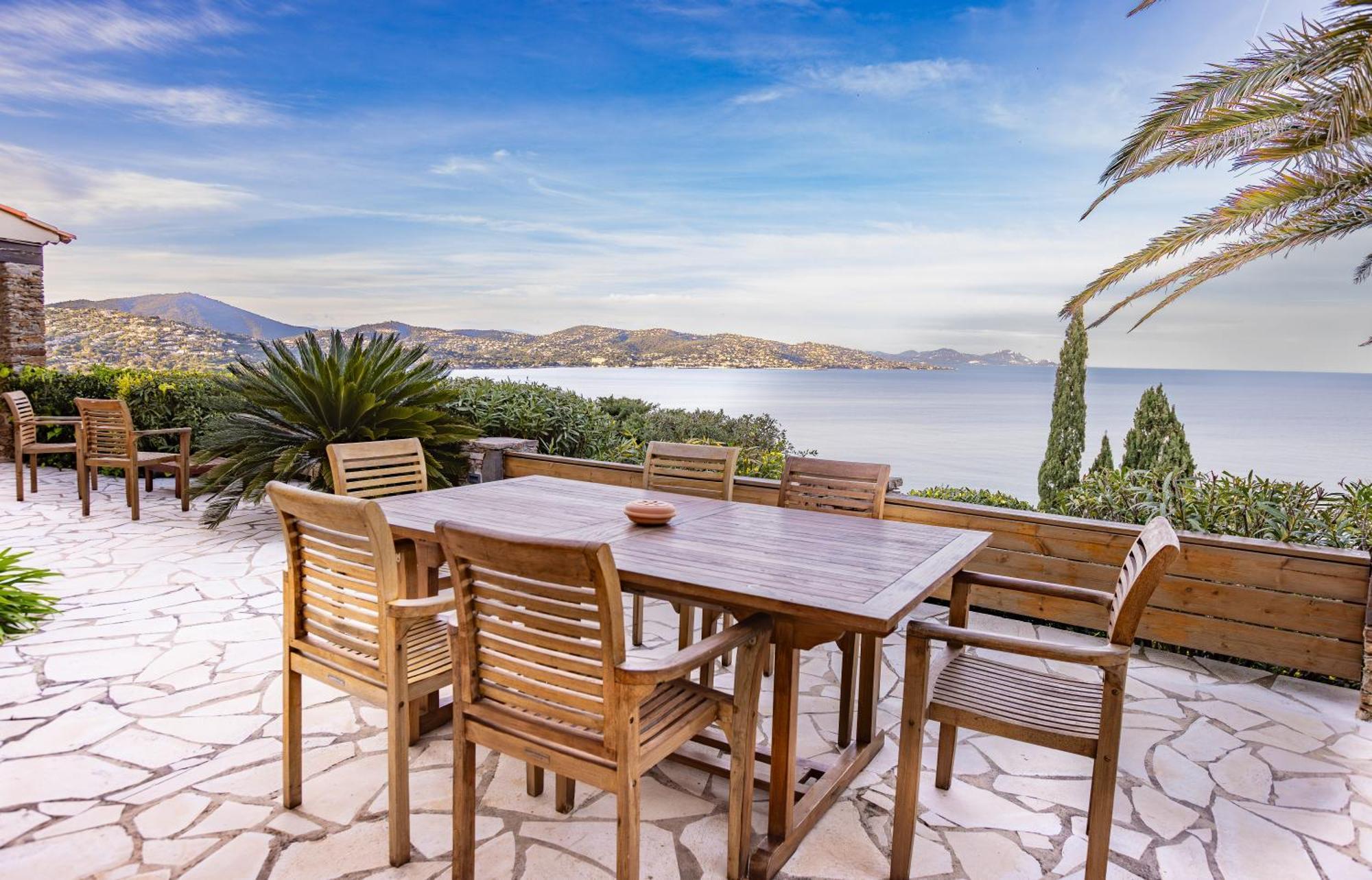 Superbe Villa, Incroyable Vue Mer, Piscine Chauffee, Climatisee Sainte-Maxime Kültér fotó