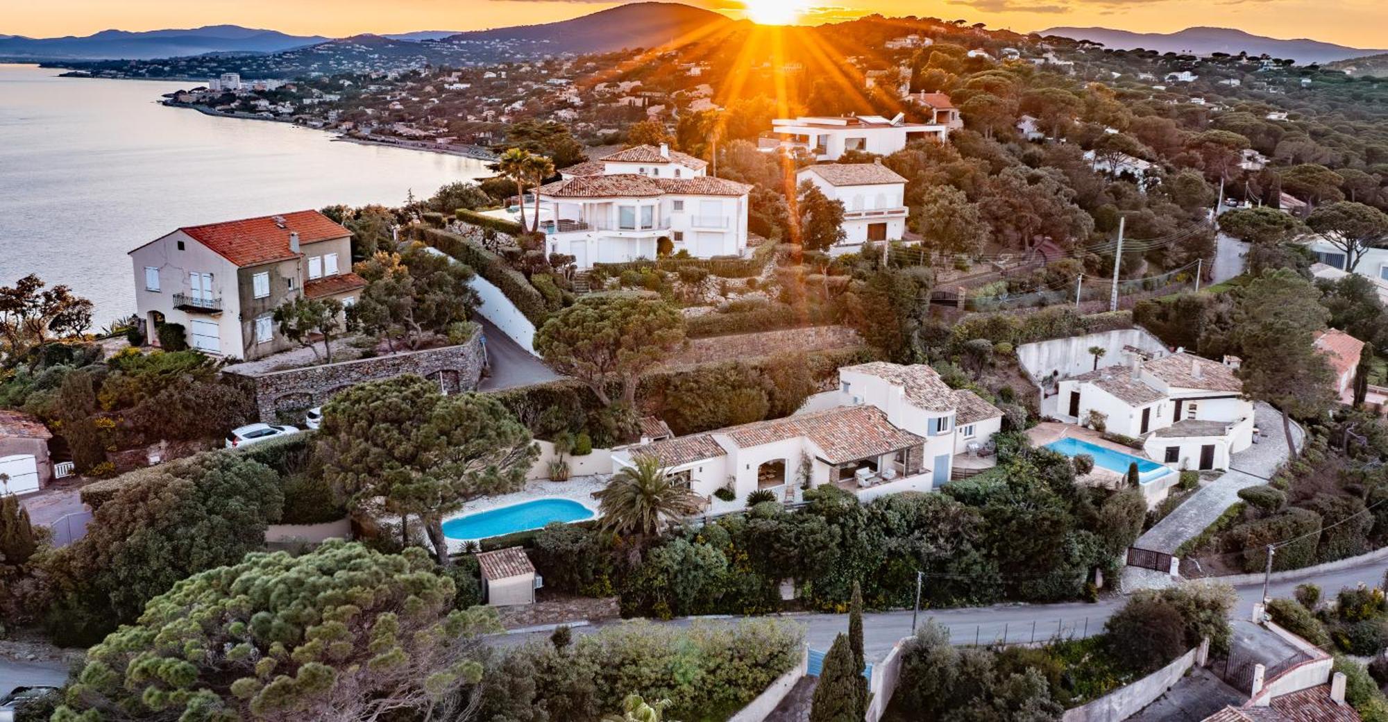 Superbe Villa, Incroyable Vue Mer, Piscine Chauffee, Climatisee Sainte-Maxime Kültér fotó